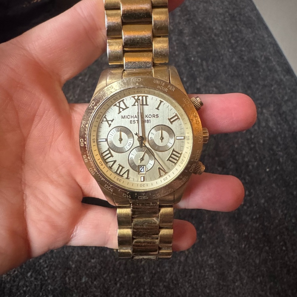 Michael Kors Gold-Tone Chronograph Watch